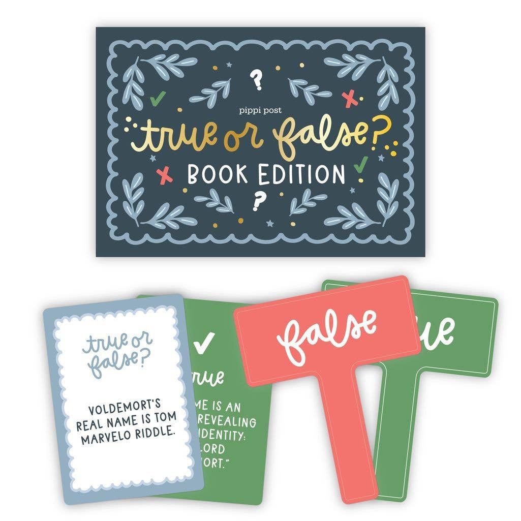 True or False Book Edition Literary Trivia Card Game BookGeek