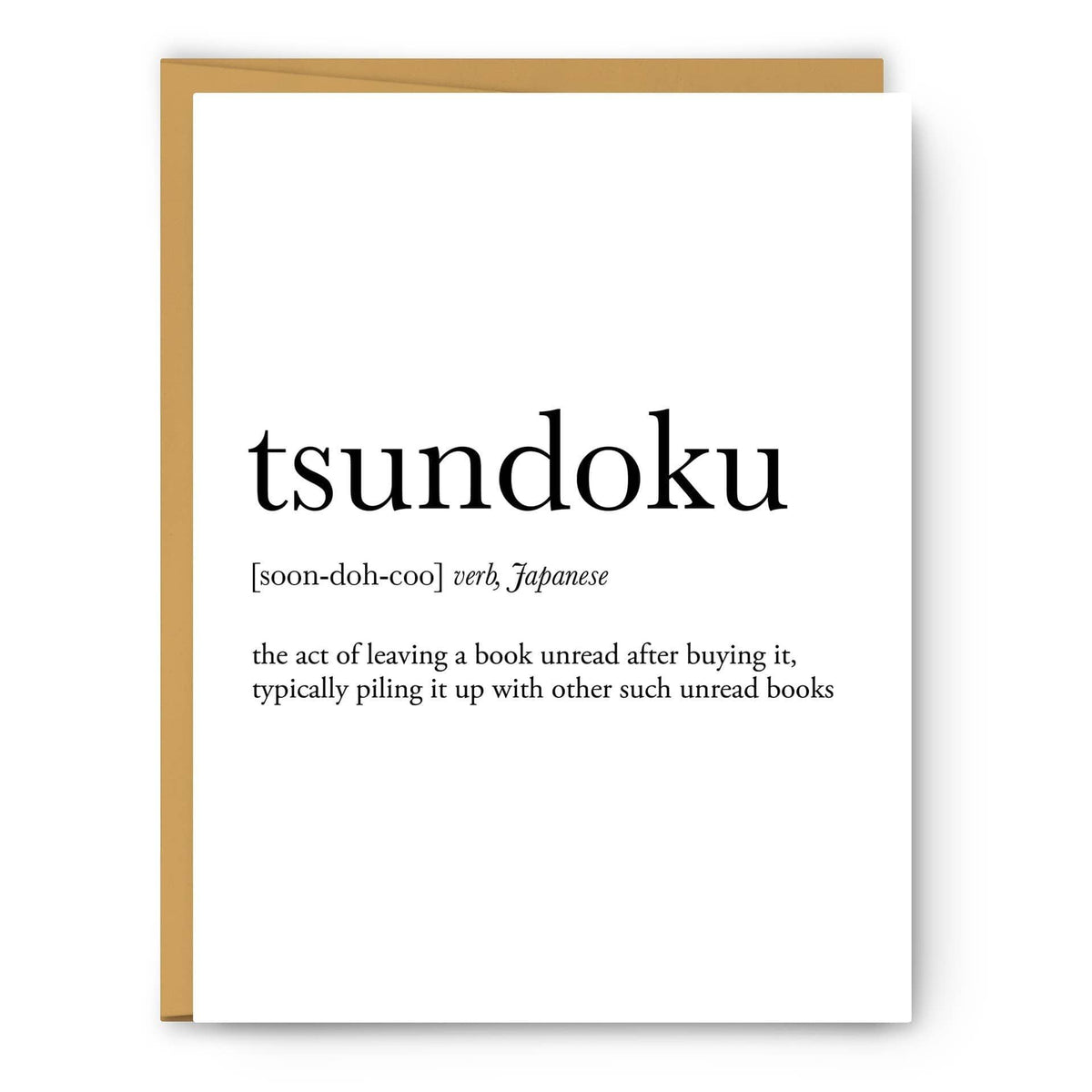 Tsundoku Definition - Literary Everyday Card BookGeek
