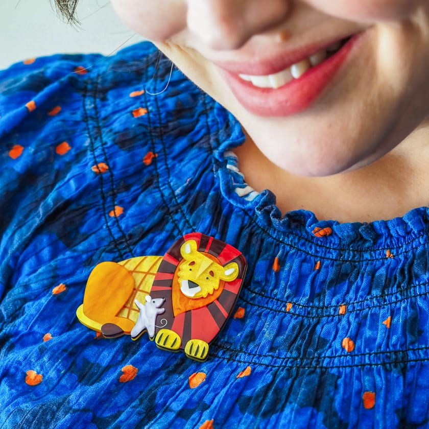 Unlikely Associates Brooch BookGeek
