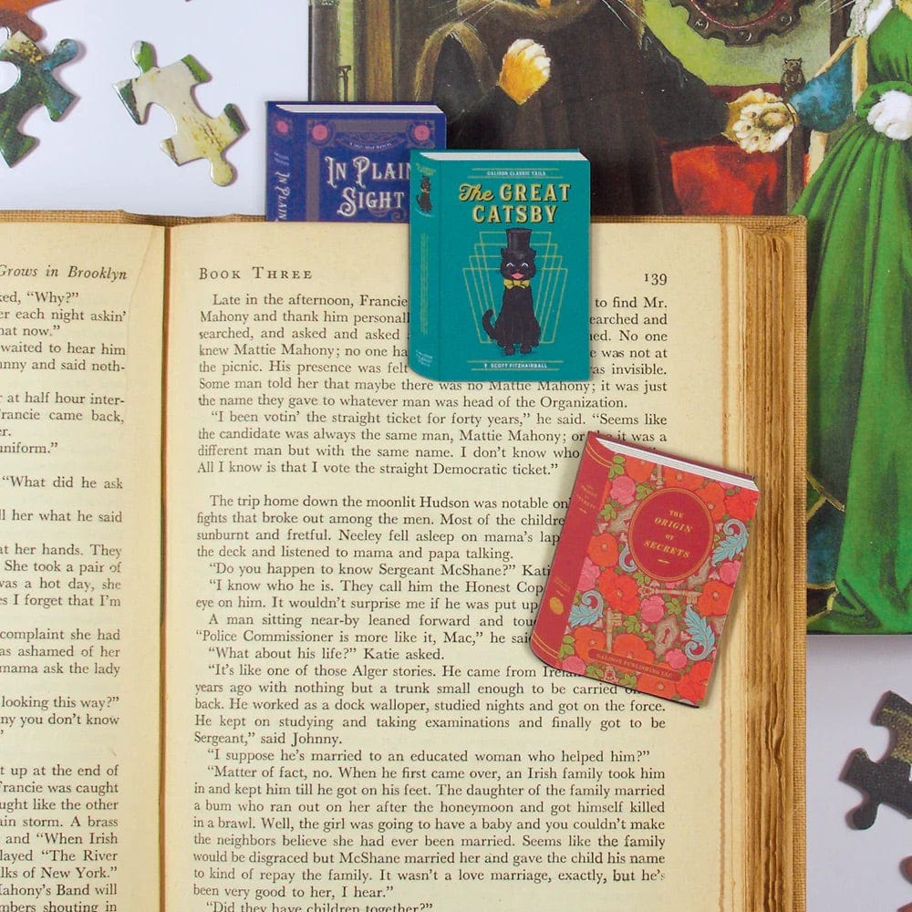 Vintage Books Magnetic Bookmarks BookGeek