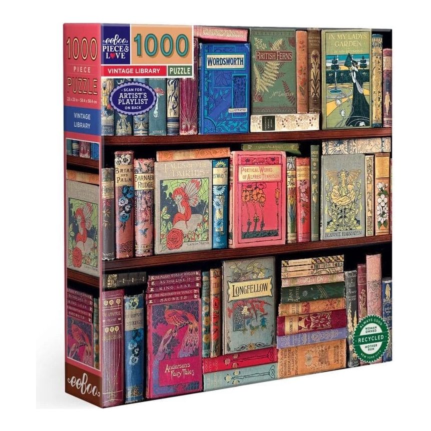 Vintage Library Puzzle BookGeek