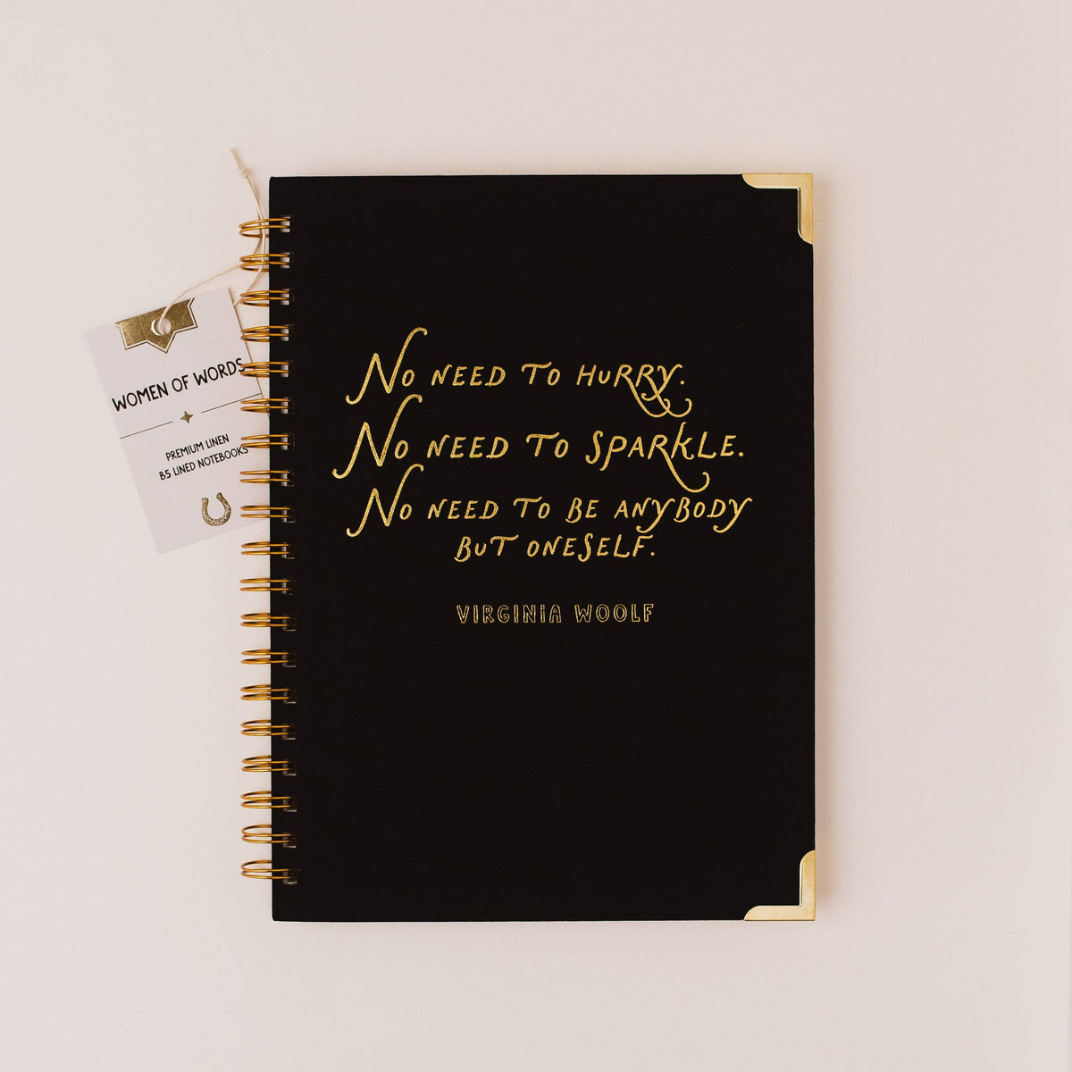 VIRGINIA WOOLF Literary Quote Linen Spiral Notebook BookGeek