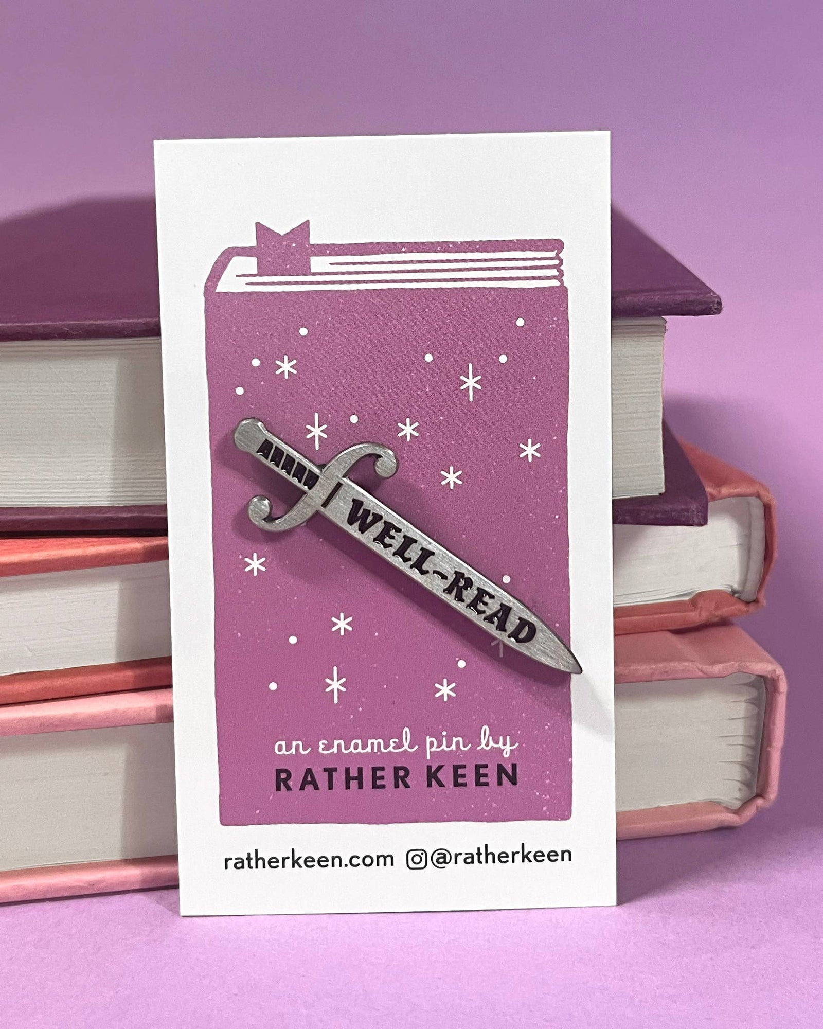 Well-Read Sword pin BookGeek