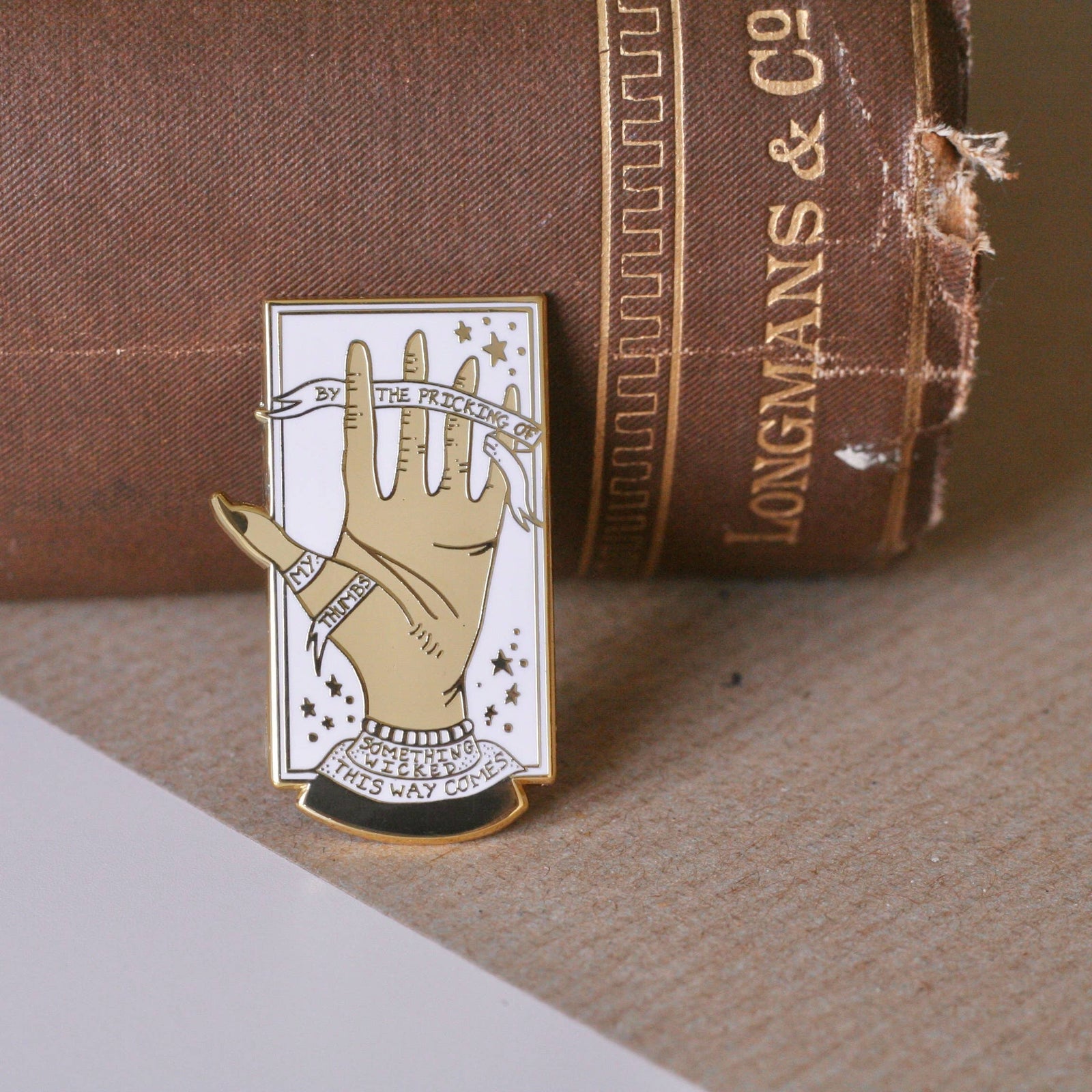 William Shakespeare By The Pricking Of My Thumbs Enamel Pin BookGeek