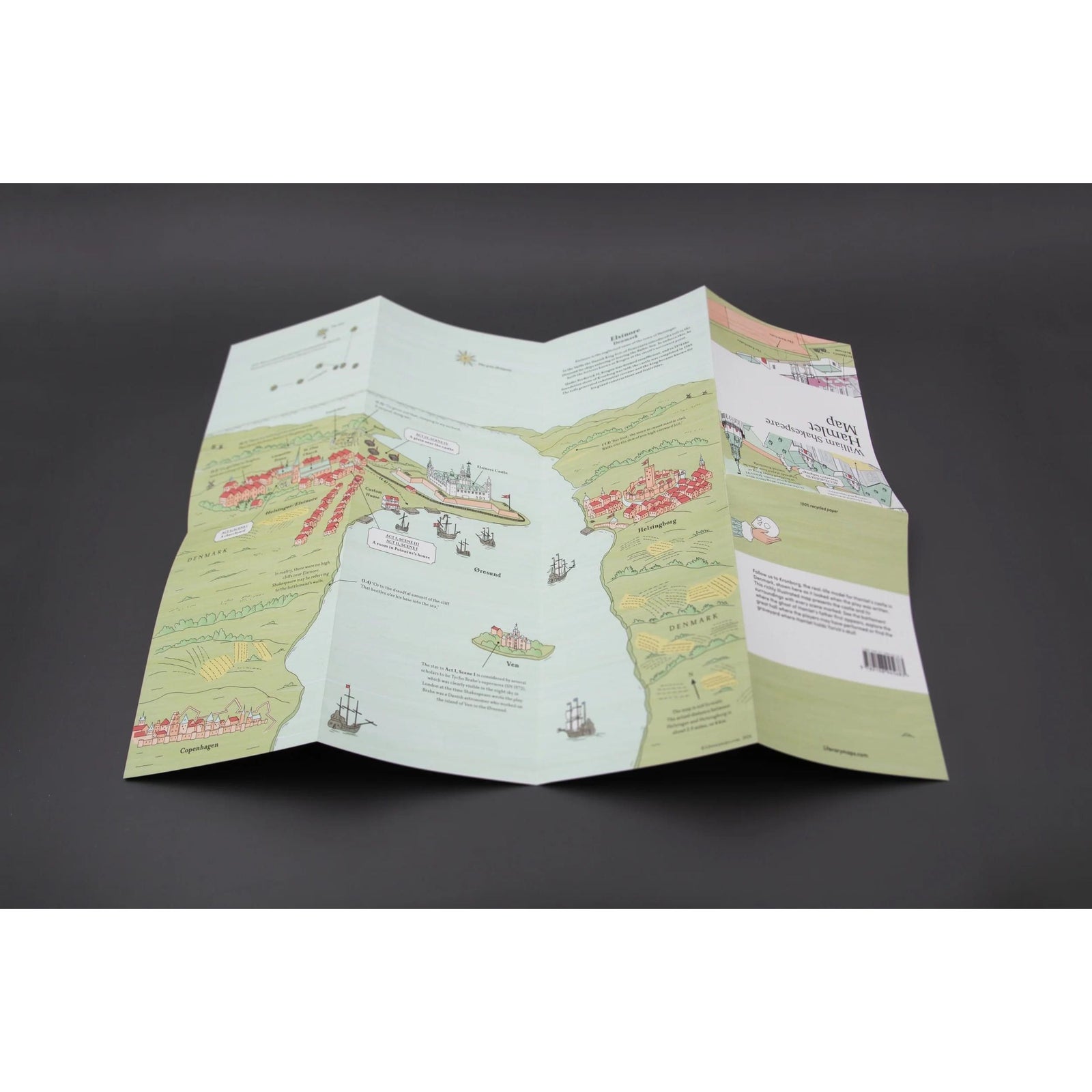 William Shakespeare: Hamlet Map BookGeek