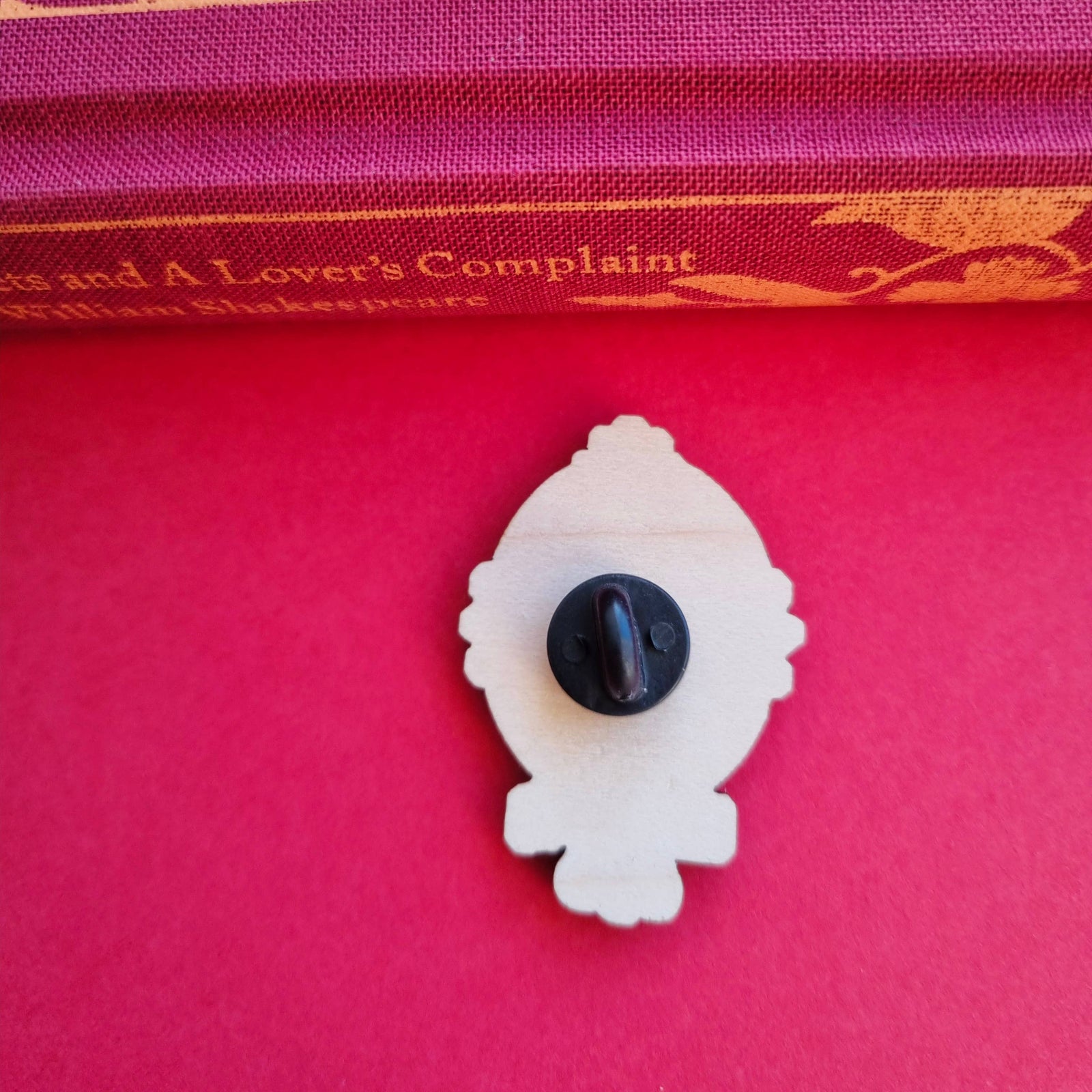 William Shakespeare Portrait Wooden Pin Badge BookGeek