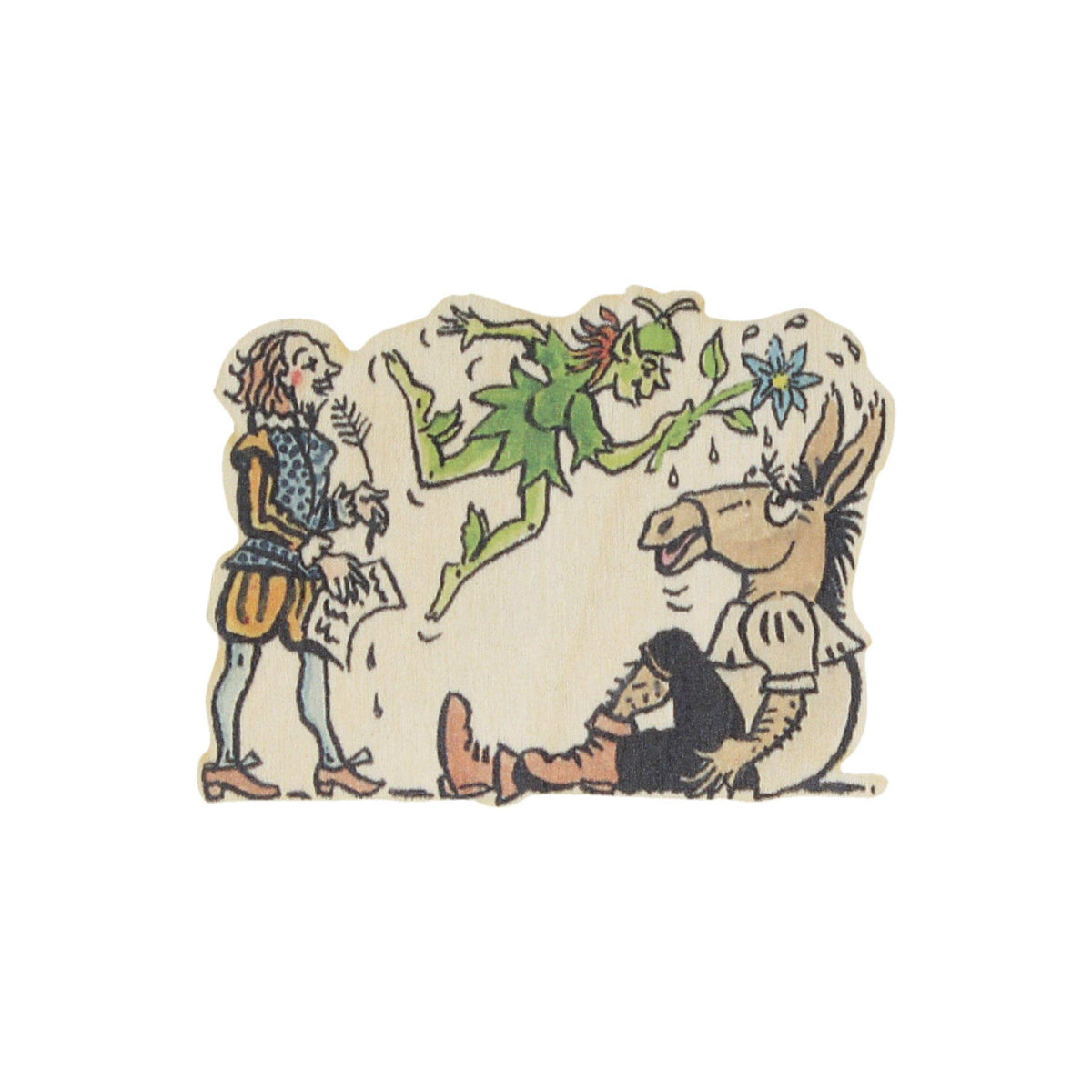 William Shakespeare Wooden Magnet BookGeek