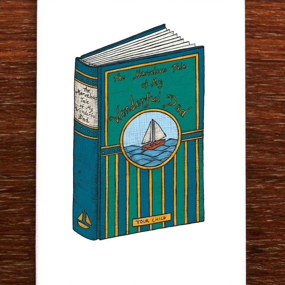 Wonderful Dad Greeting Card BookGeek
