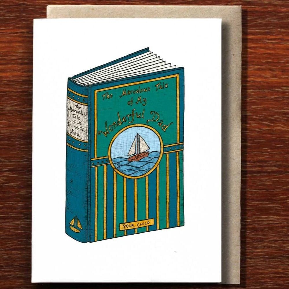 Wonderful Dad Greeting Card BookGeek