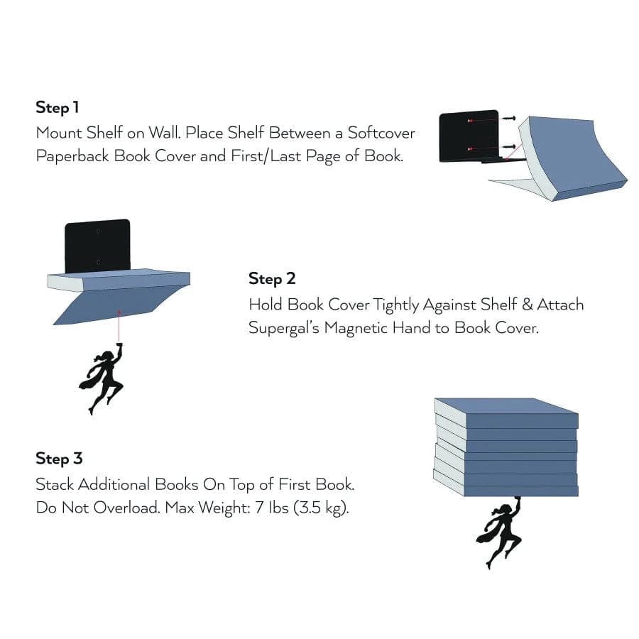 Wondershelf Floating Bookshelf BookGeek