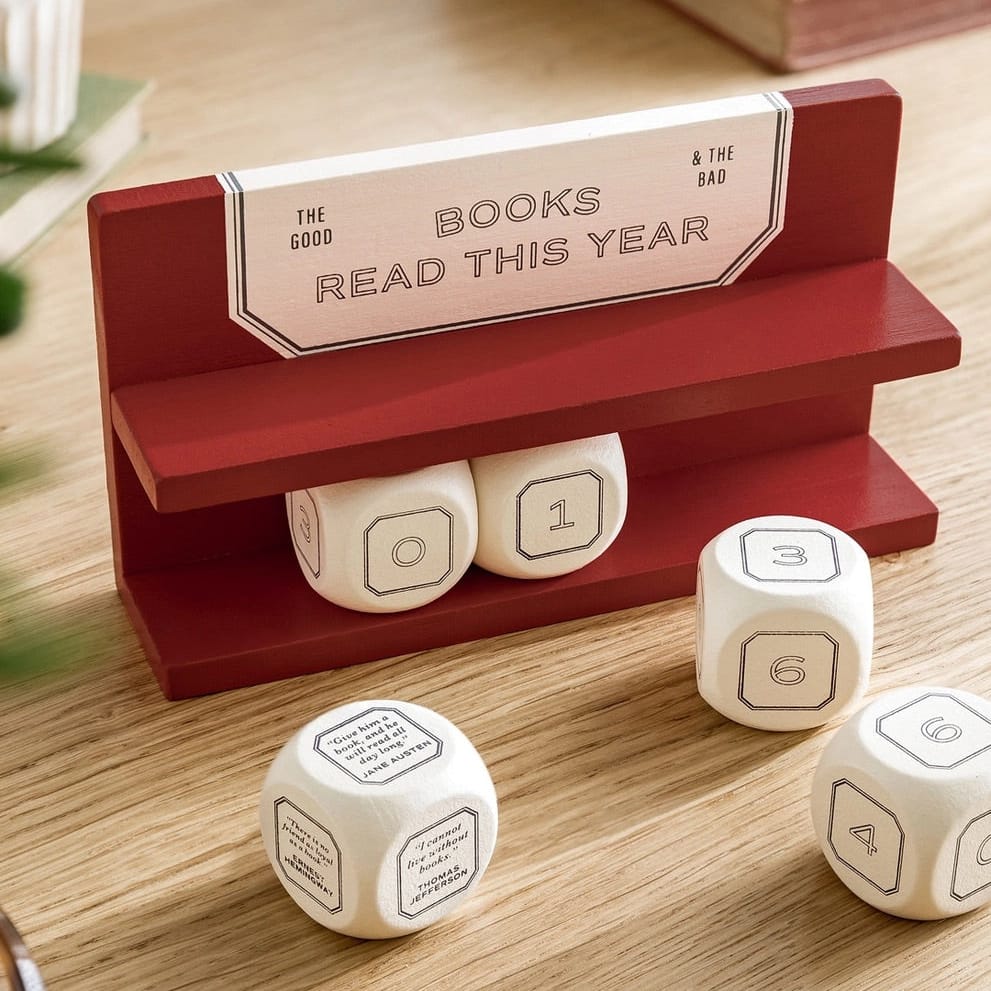 Wooden Yearly Book Tracker BookGeek