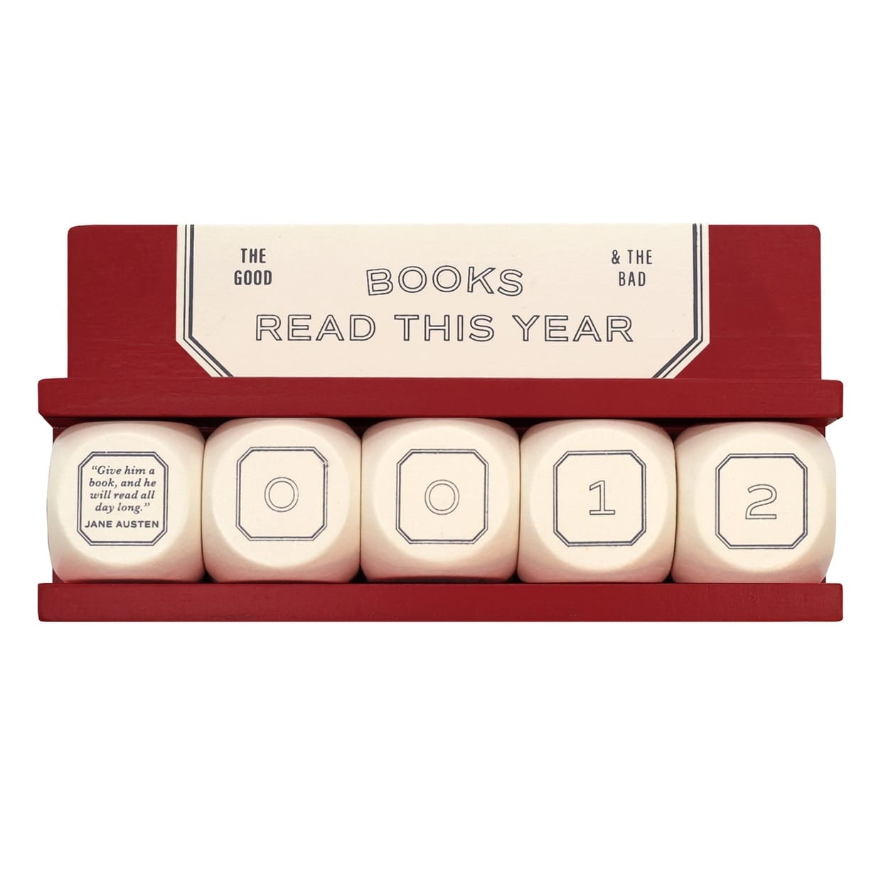 Wooden Yearly Book Tracker BookGeek