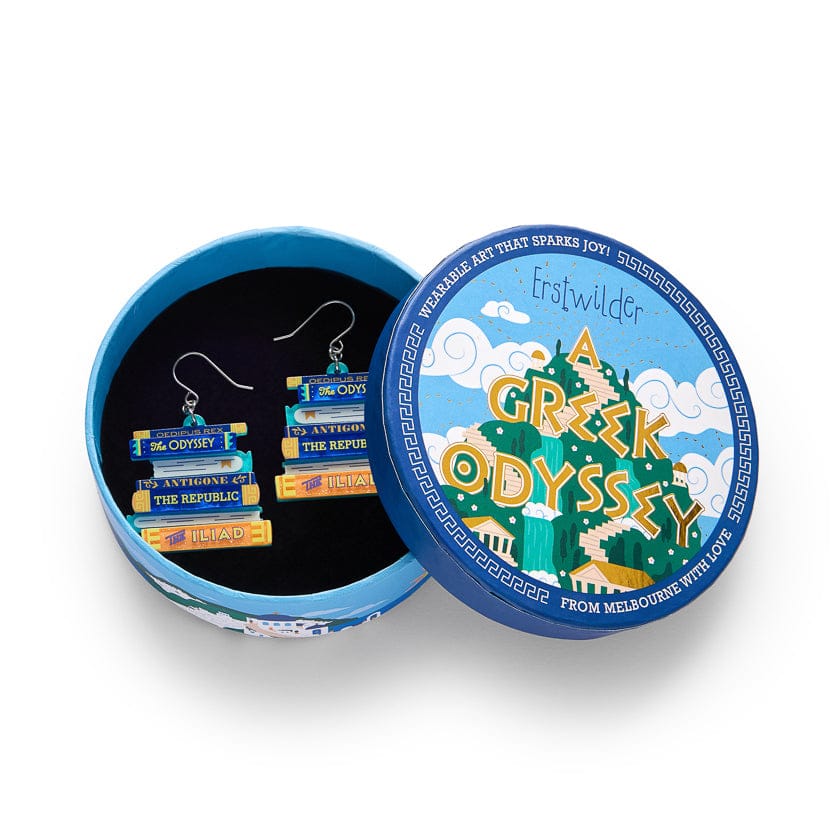 Words of the Wise Drop Earrings BookGeek