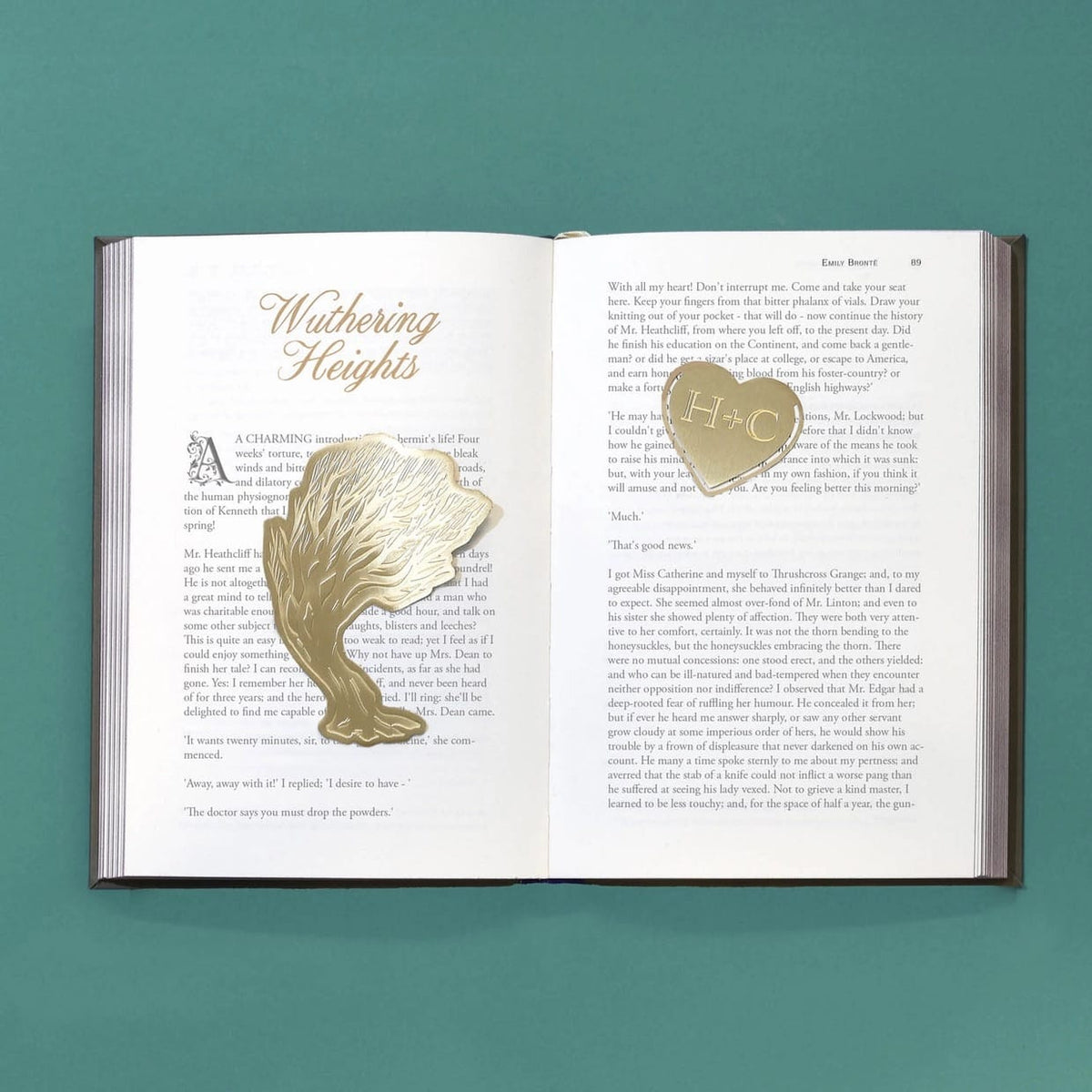 Wuthering Heights Brass Bookmarks BookGeek