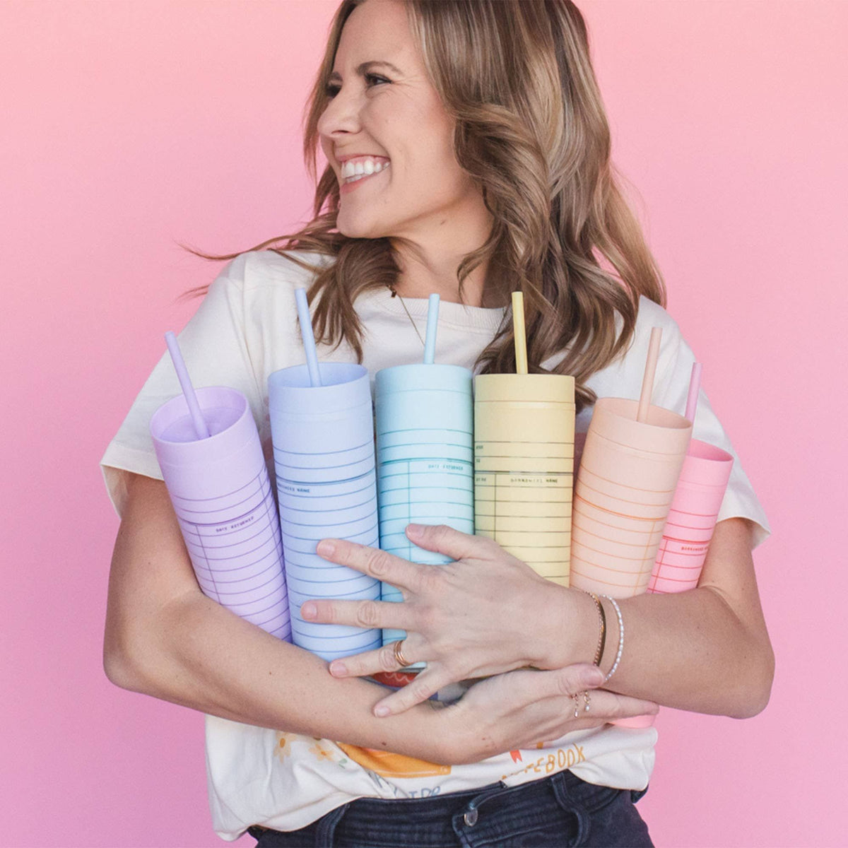 Yellow Library Card 16oz Tumbler BookGeek