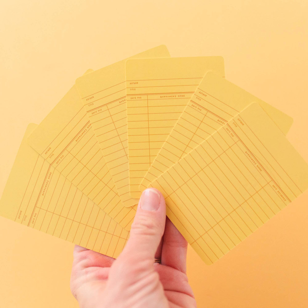 Yellow Library Card Deck Of Playing Cards BookGeek