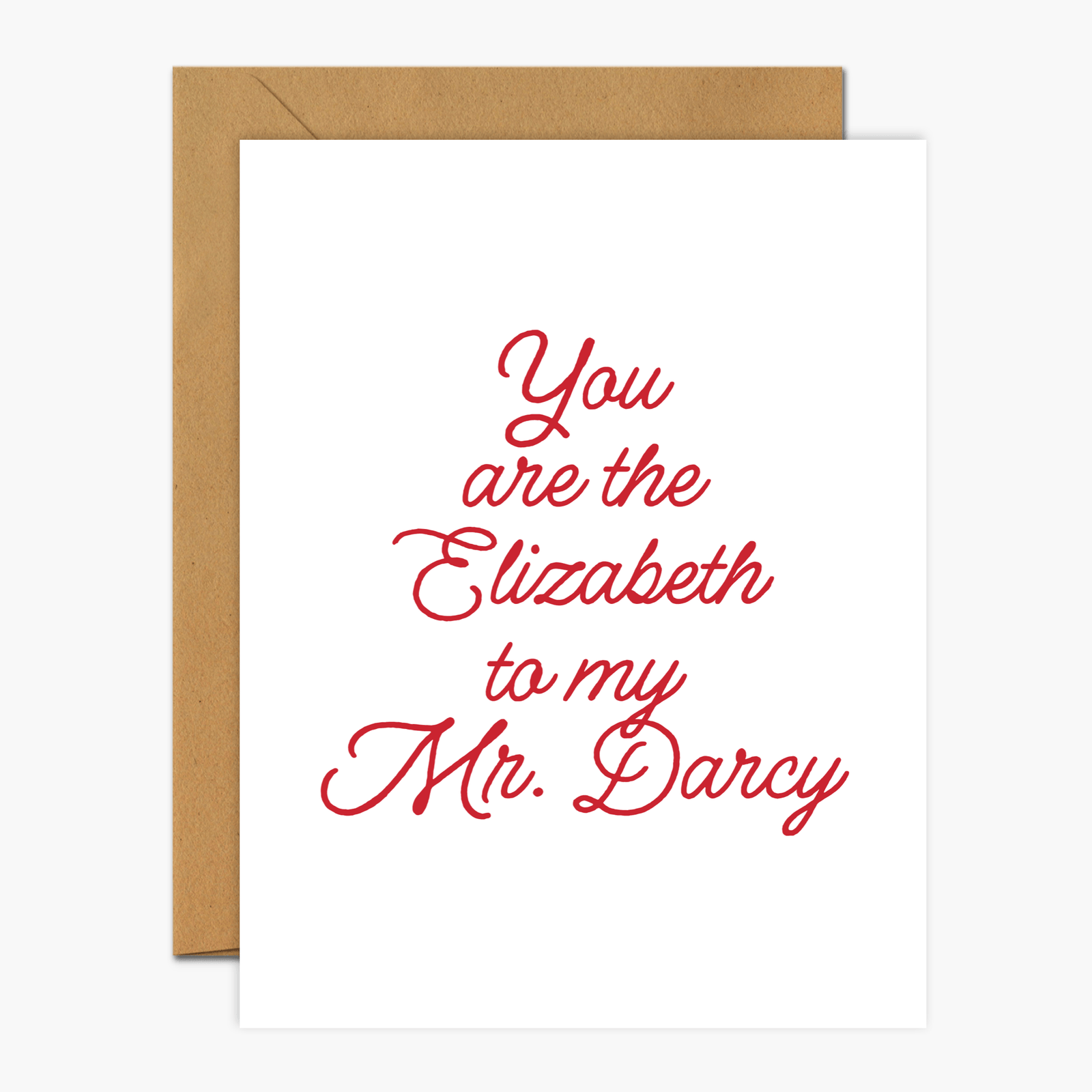 You Are The Elizabeth To My Mr. Darcy Card BookGeek
