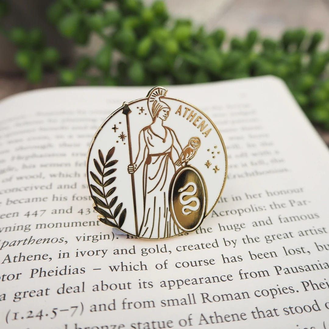 Athena Enamel Pin BookGeek