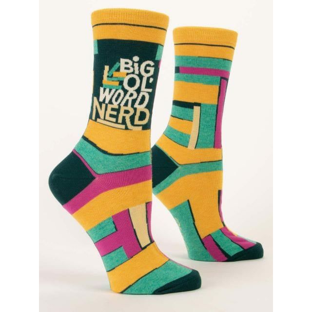 Ladies Big Ol&#39; Word Nerd Socks BookGeek