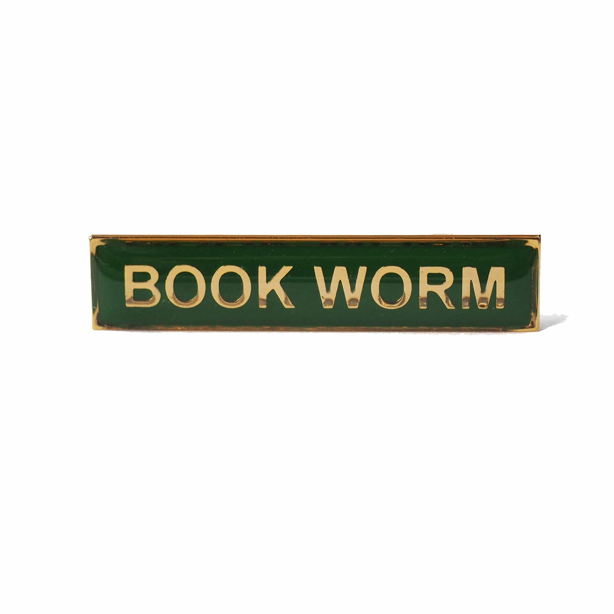 Book Worm Enamel Badge BookGeek