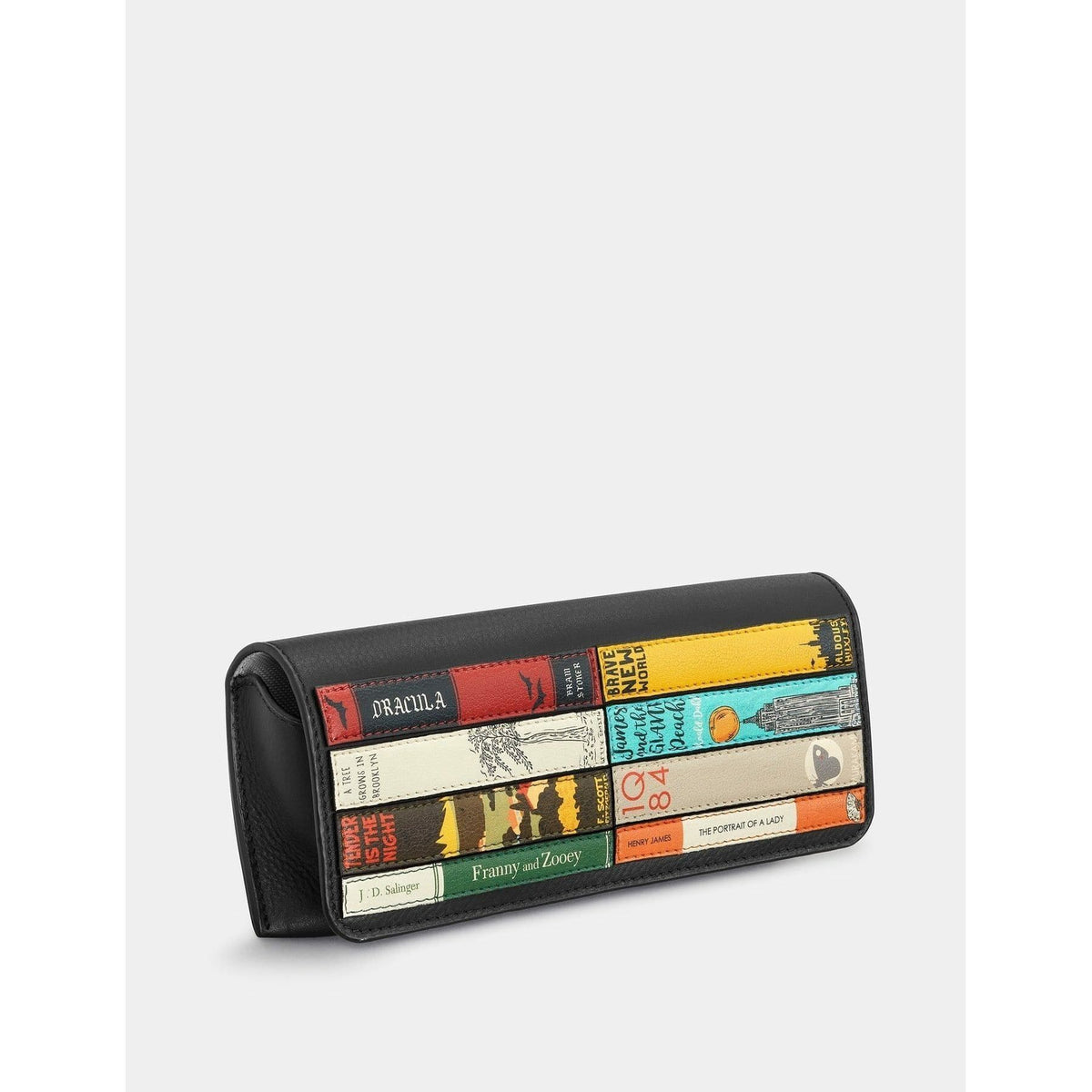 Bookworm Black Leather Glasses Case BookGeek