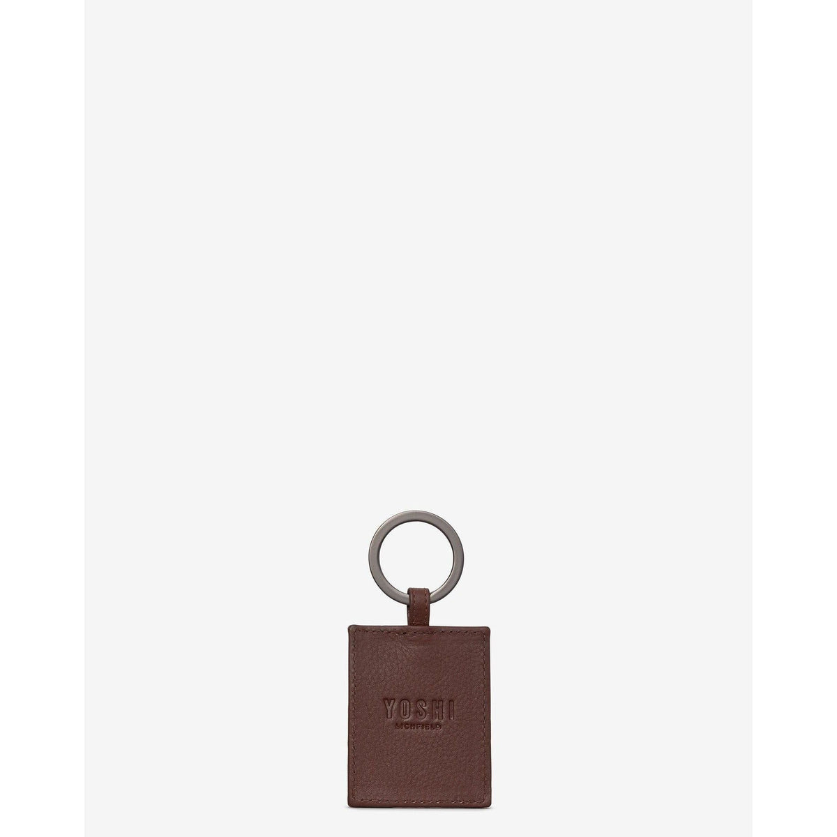 Bookworm Brown Leather Keyring BookGeek
