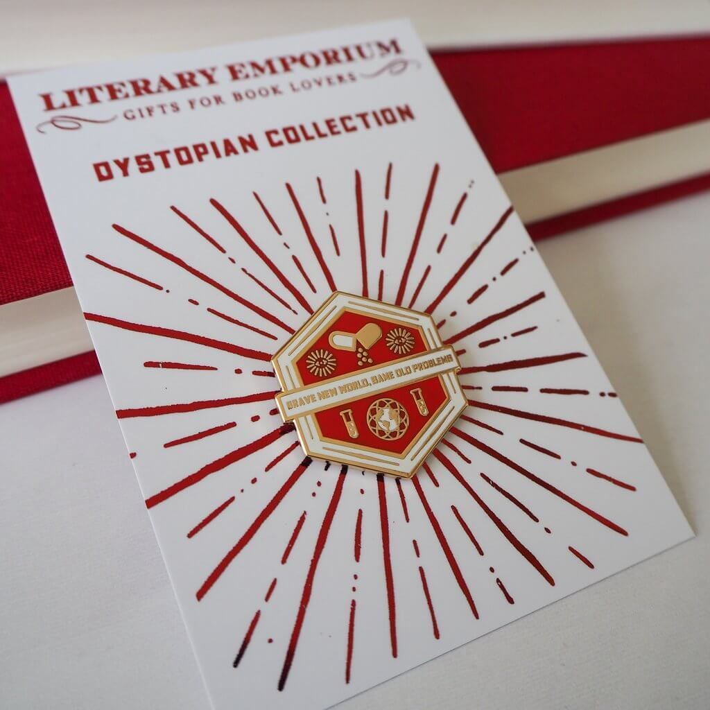 Brave New World Enamel Pin BookGeek