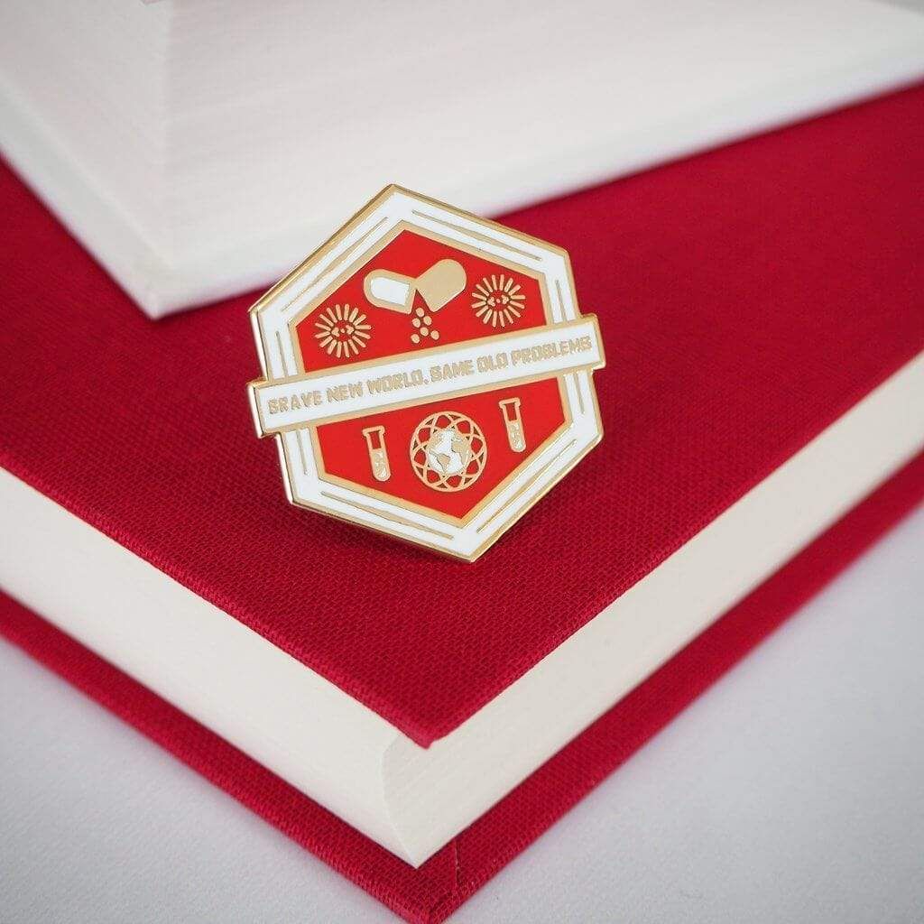 Brave New World Enamel Pin BookGeek