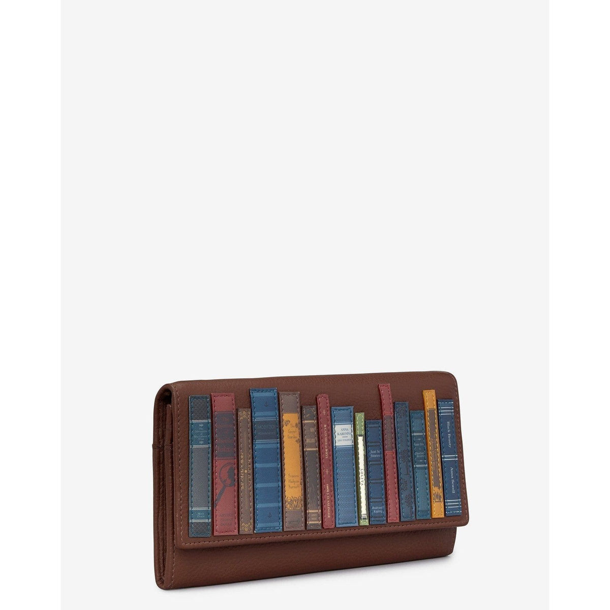 Brown Bookworm Front Flap Purse BookGeek