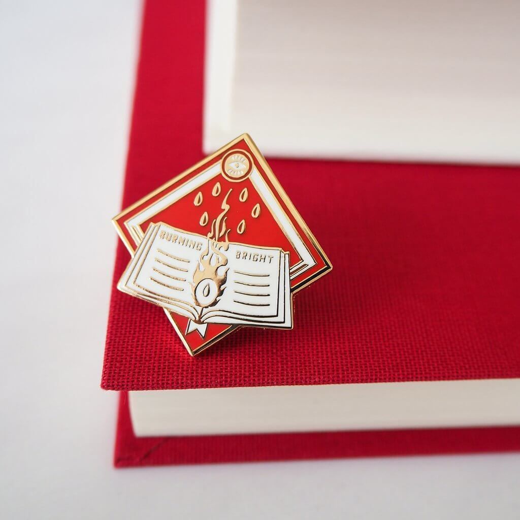 Burning Bright Enamel Pin BookGeek