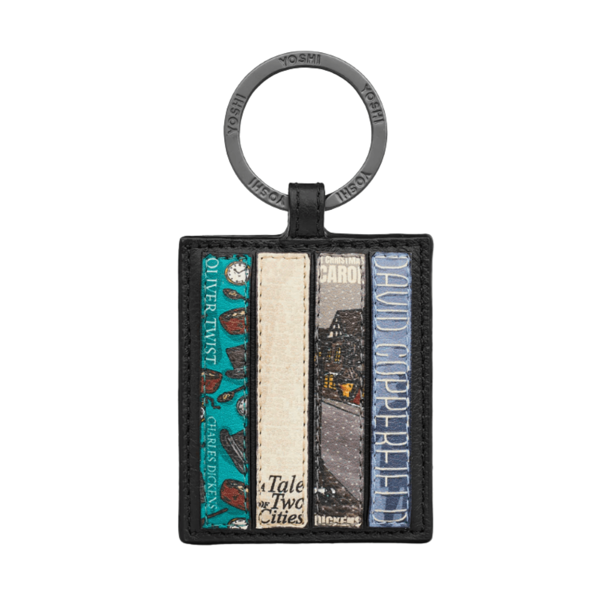 Charles Dickens Bookworm Leather Keyring BookGeek