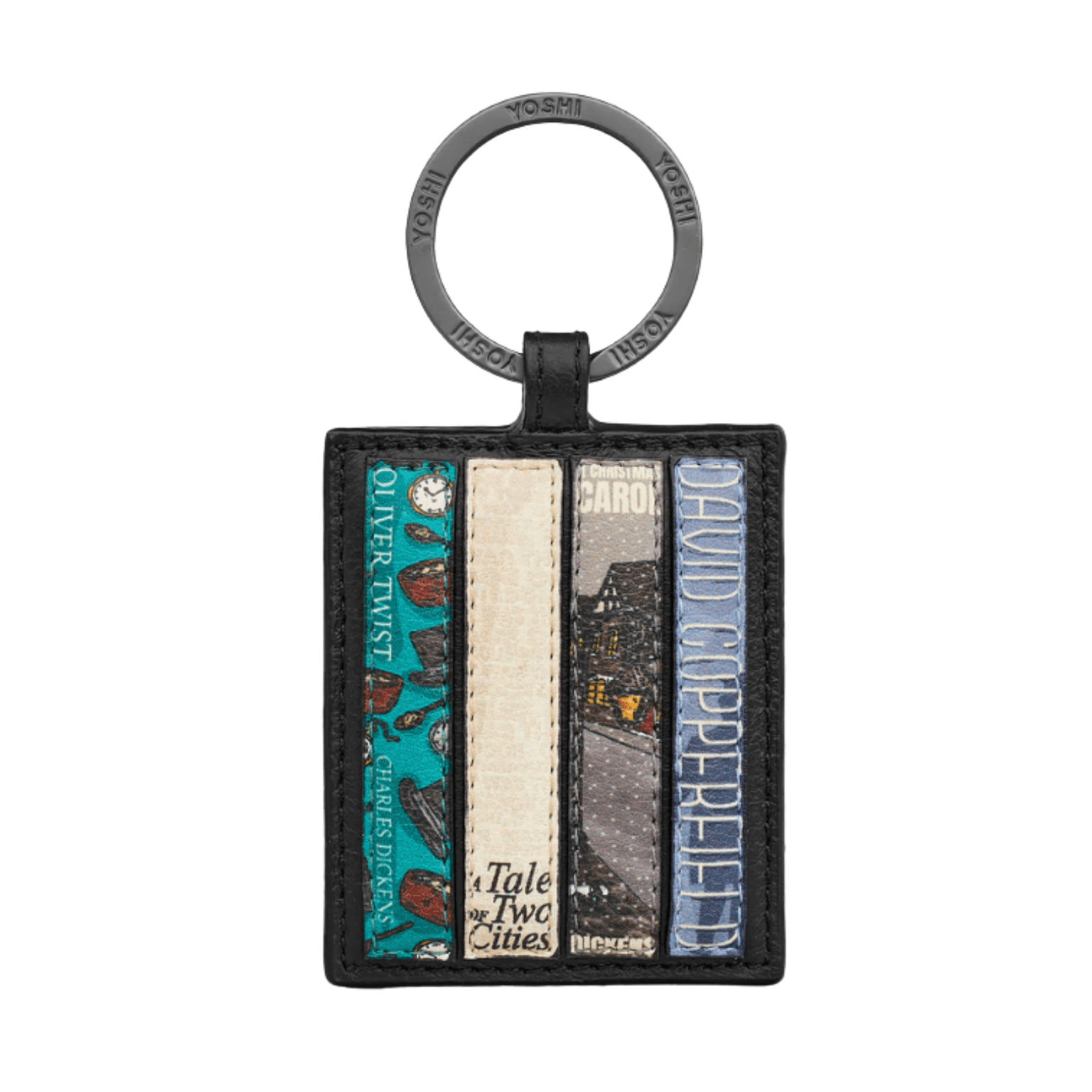 Charles Dickens Bookworm Leather Keyring BookGeek