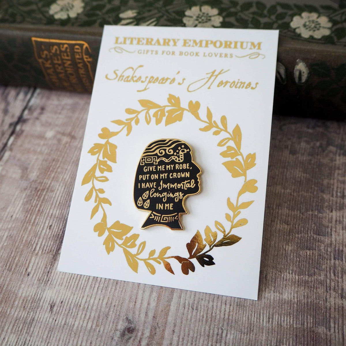 Cleopatra Shakespeare Enamel Pin BookGeek