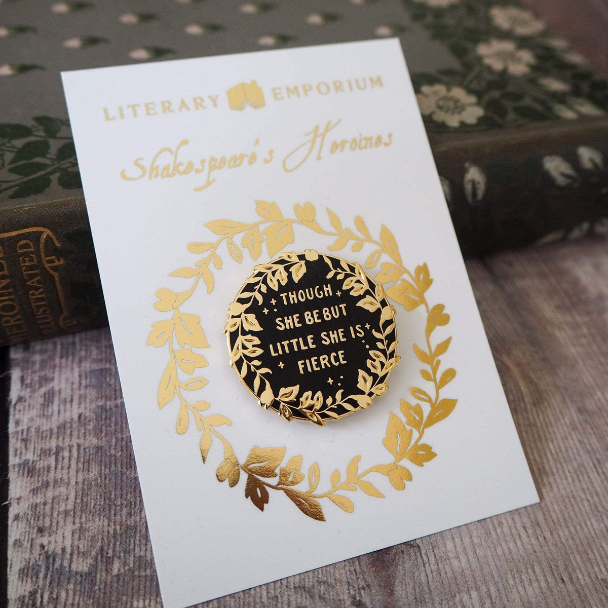 Hermia Little But Fierce Enamel Pin BookGeek
