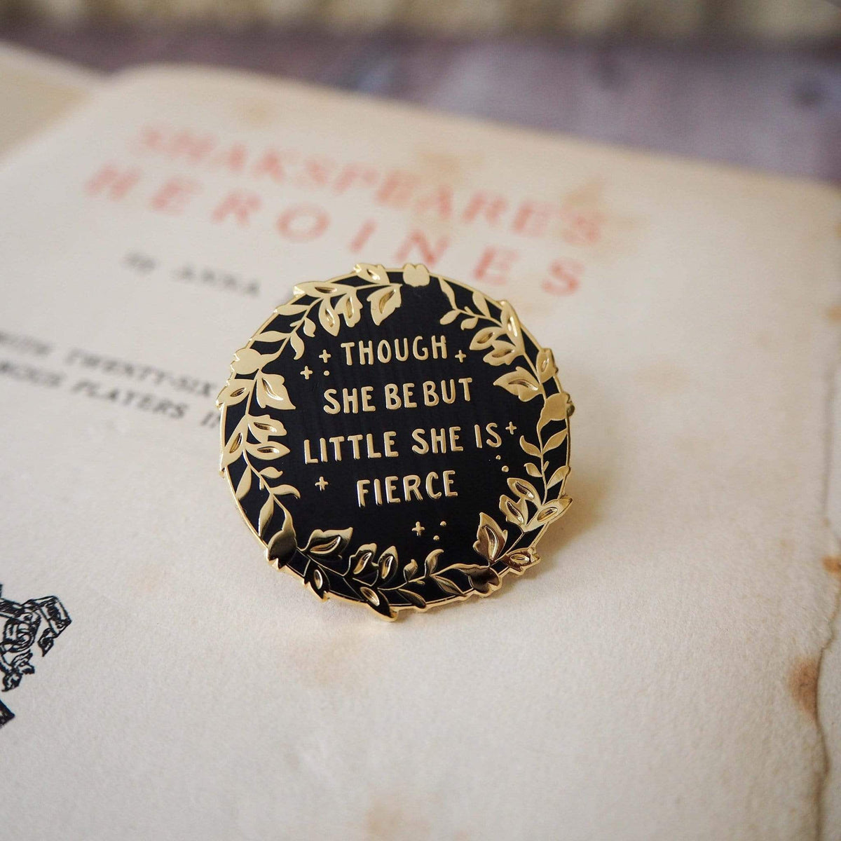 Hermia Little But Fierce Enamel Pin BookGeek