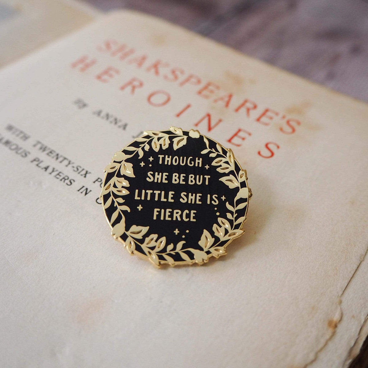 Hermia Little But Fierce Enamel Pin BookGeek