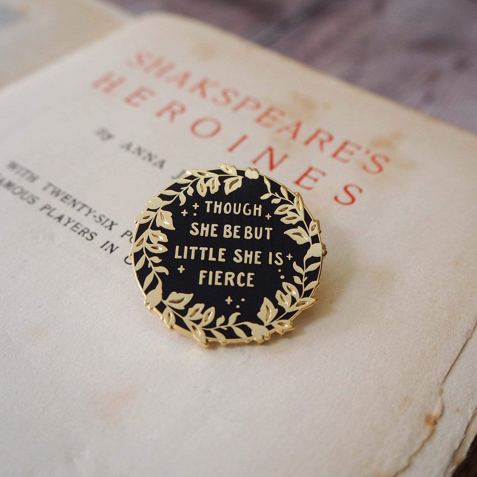 Hermia Little But Fierce Enamel Pin BookGeek
