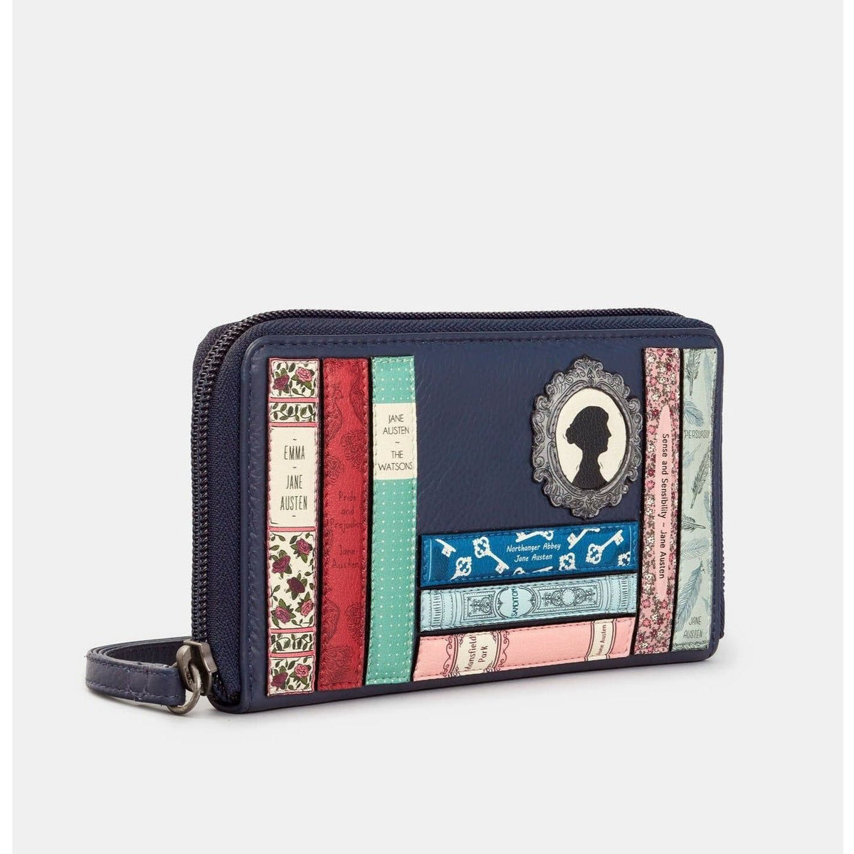 Jane Austen Bookworm Zip Around Purse BookGeek