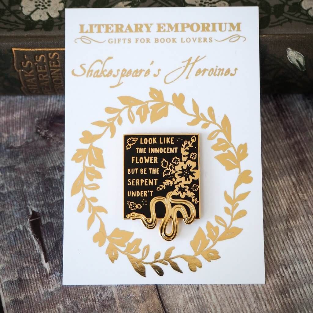 Lady Macbeth Shakespeare Enamel Pin BookGeek