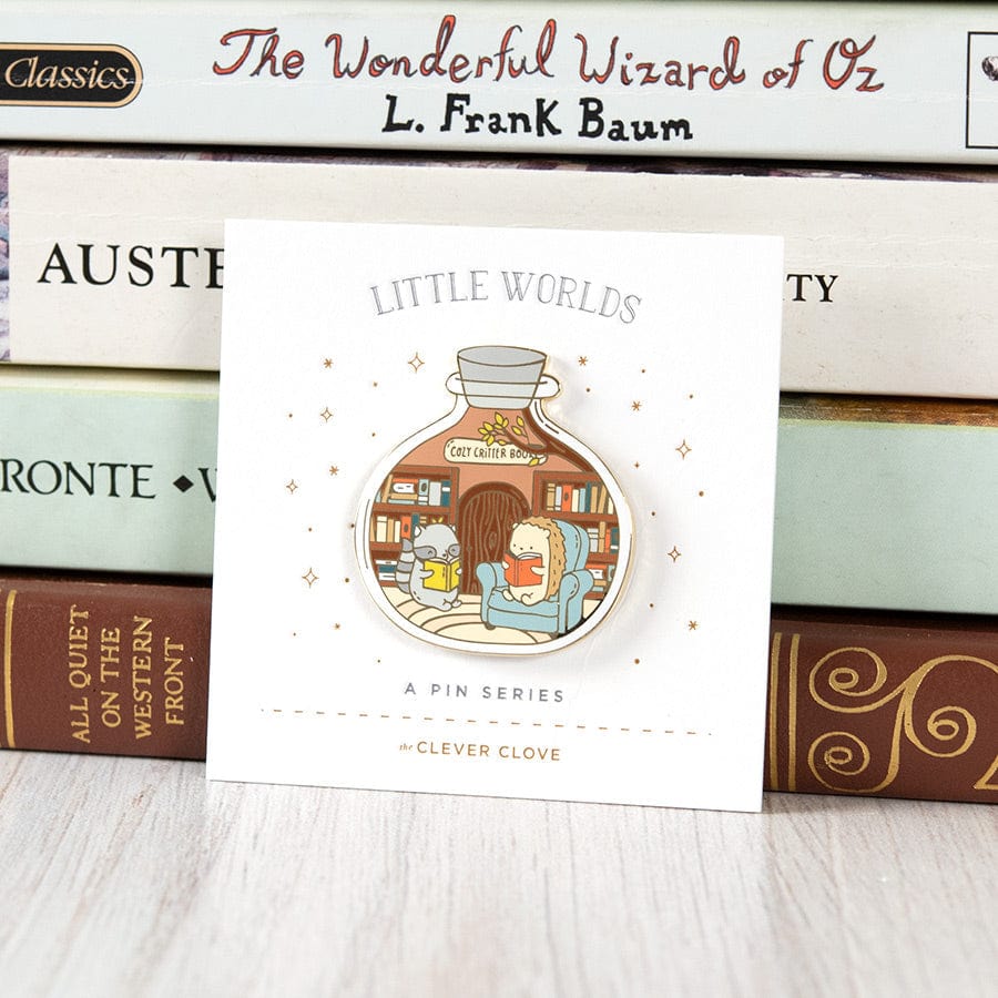 Little Worlds Book Shop Pin BookGeek