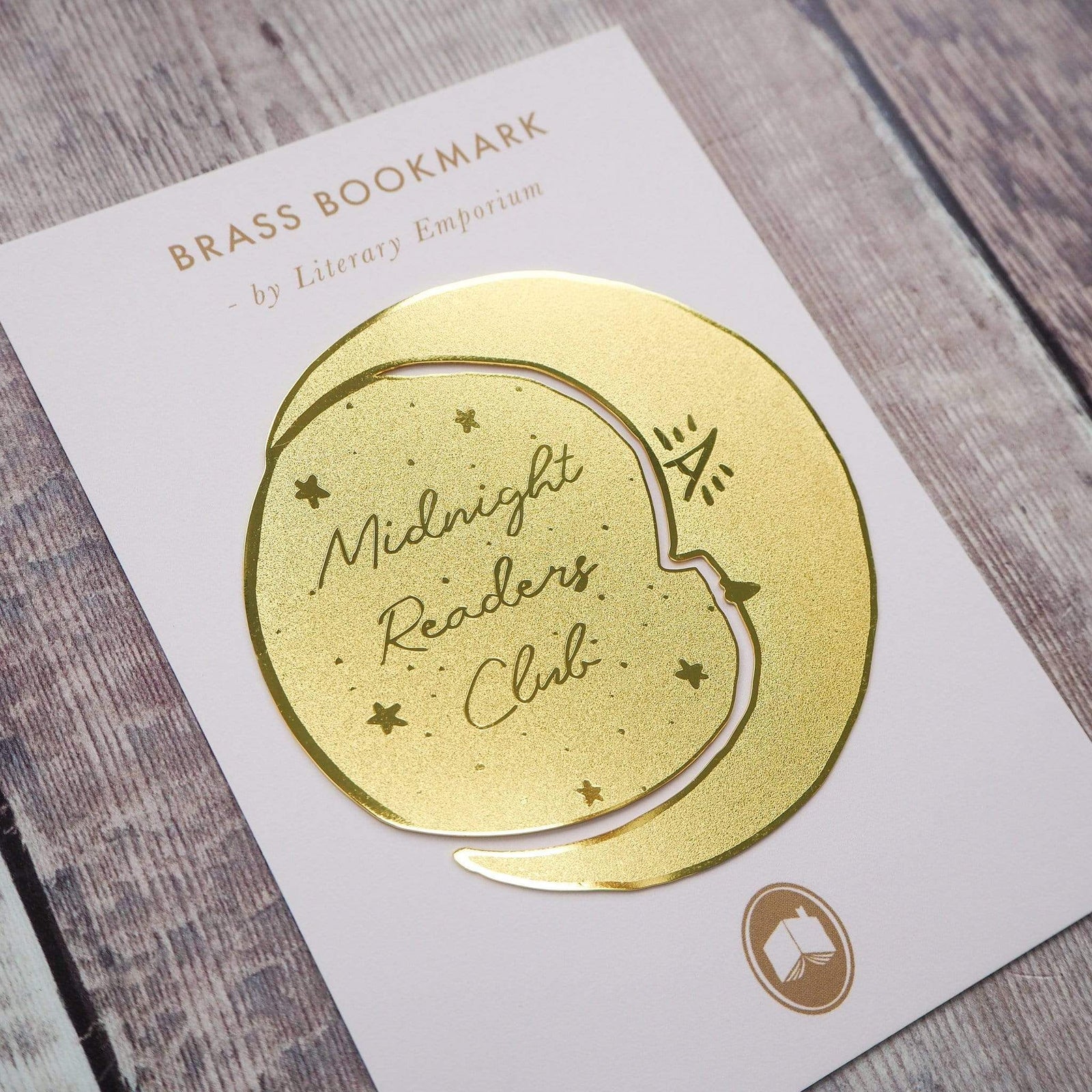 Midnight Readers Book Club Brass Bookmark BookGeek