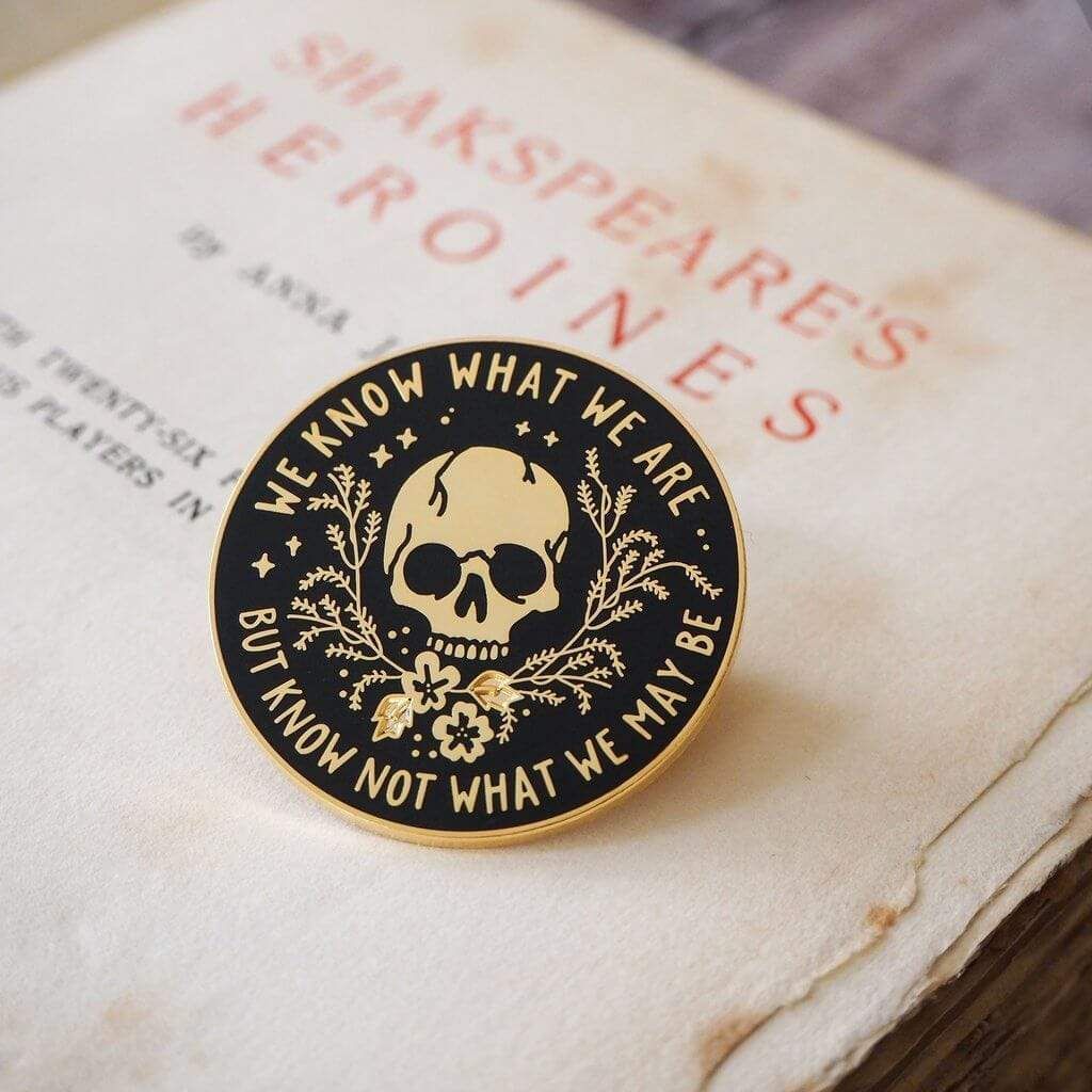 Ophelia Shakespeare Enamel Pin BookGeek