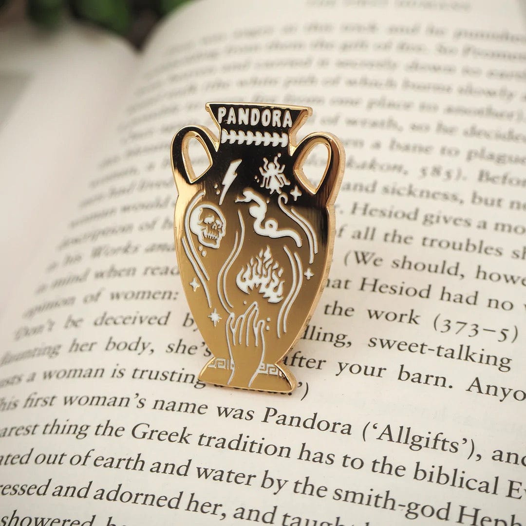 Pandora's Jar Enamel Pin BookGeek