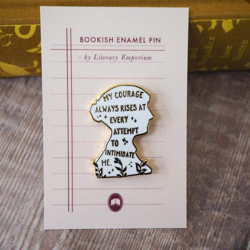 Pride and Prejudice Courage Enamel Pin BookGeek