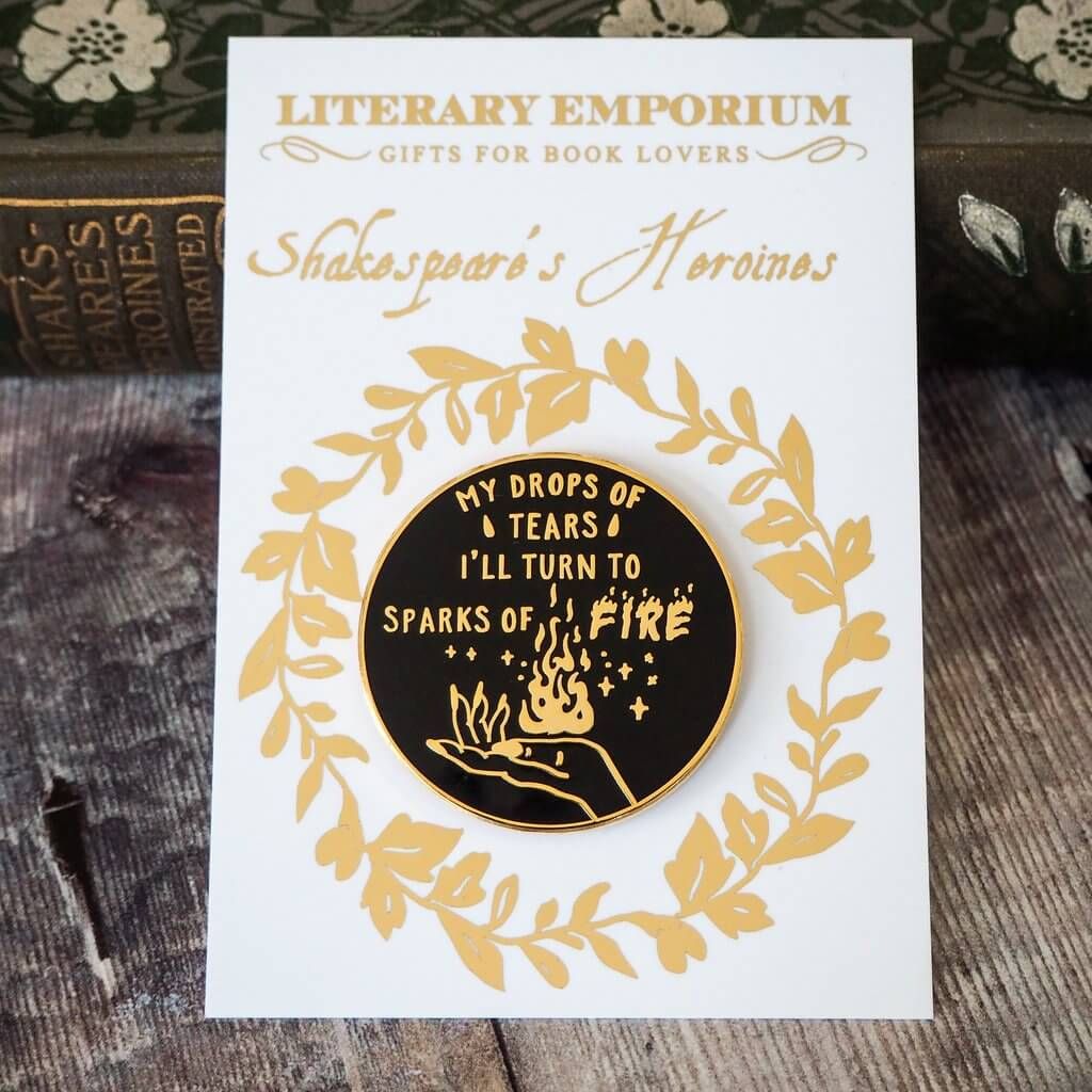 Queen Katharine Shakespeare Enamel Pin BookGeek
