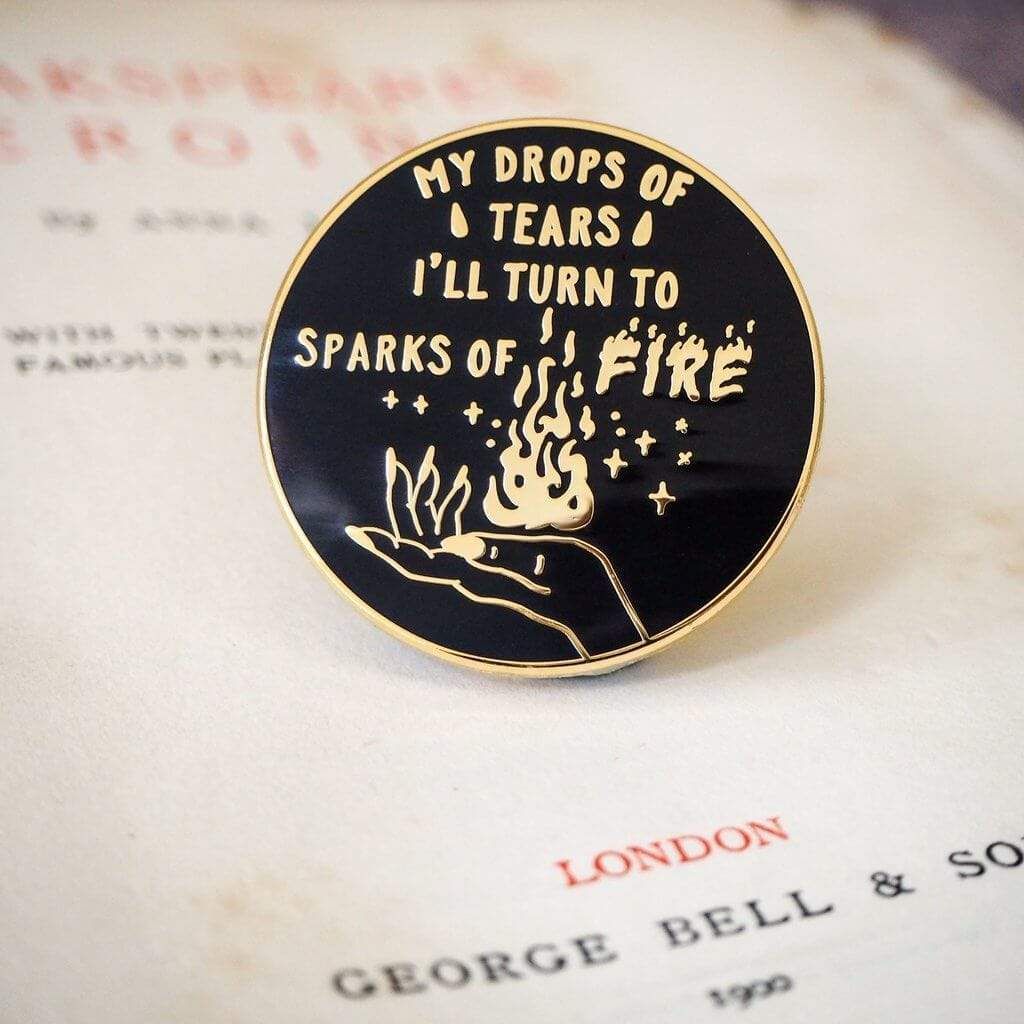 Queen Katharine Shakespeare Enamel Pin BookGeek