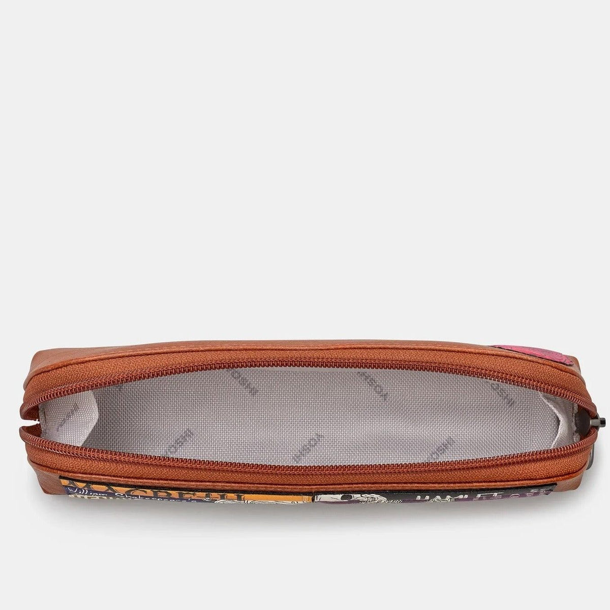 Shakespeare Bookworm Brown Leather Pencil Case BookGeek