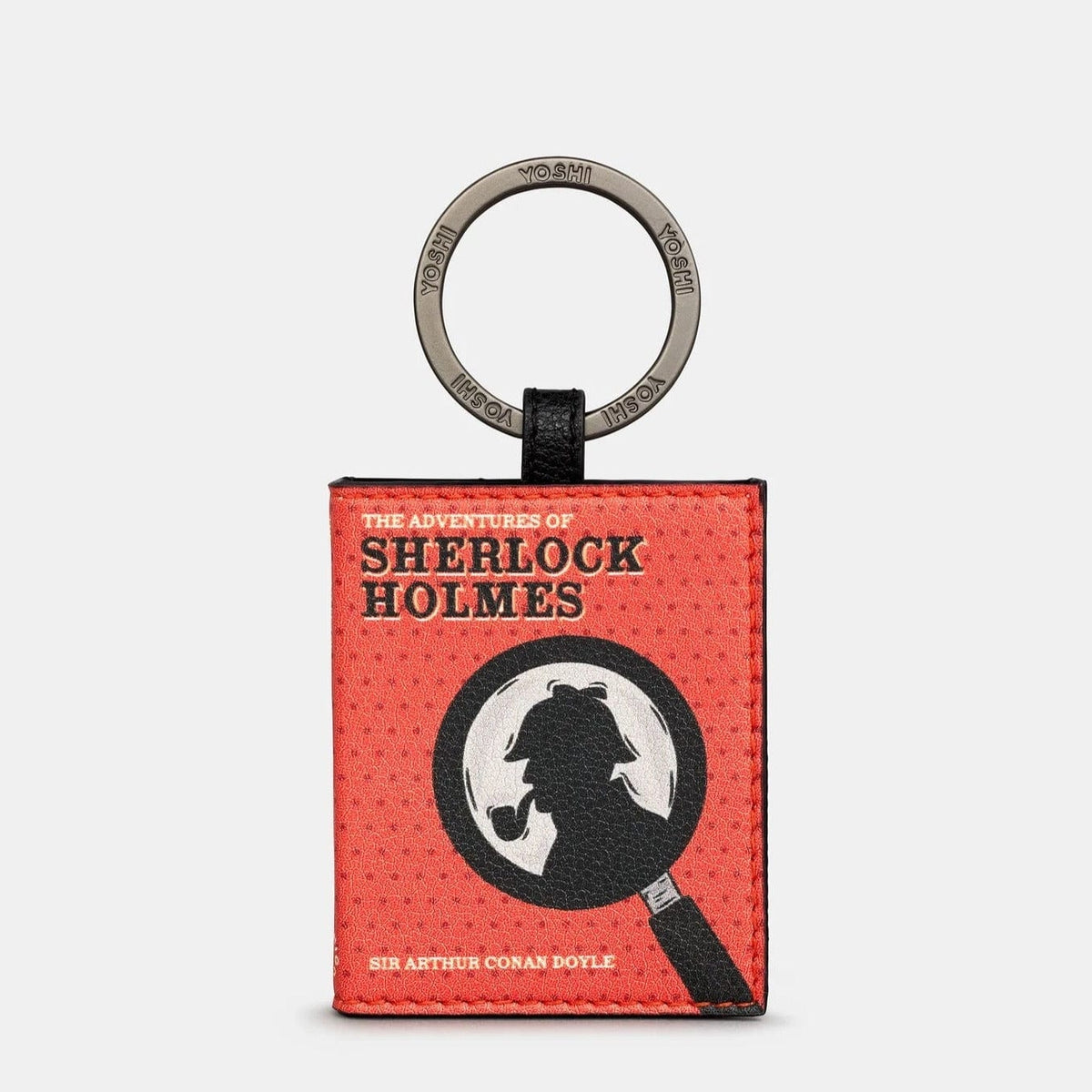 Sherlock Holmes Vegan Leather Keyring BookGeek