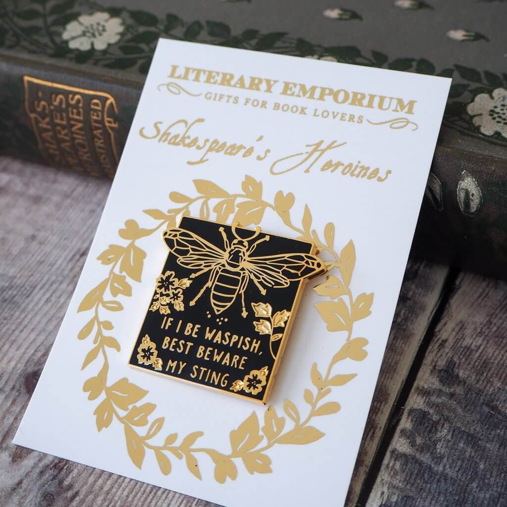 Taming of the Shrew Shakespeare Enamel Pin BookGeek