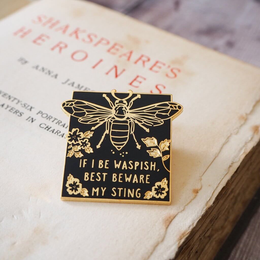 Taming of the Shrew Shakespeare Enamel Pin BookGeek